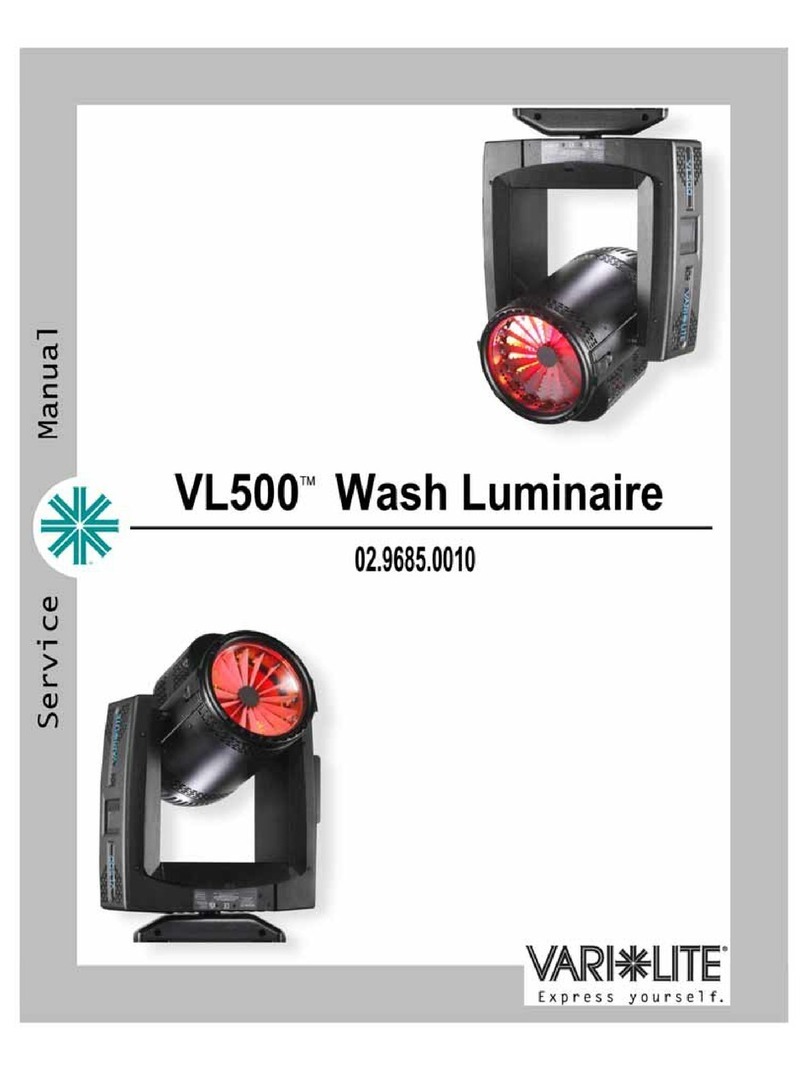 Vari Lite VL500 Wash Luminaires Service manual