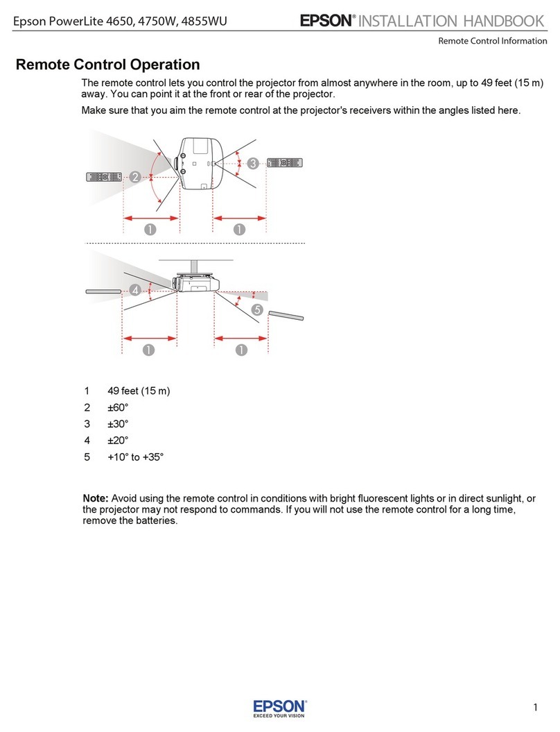 Epson PowerLite 4650 Instruction and safety manual