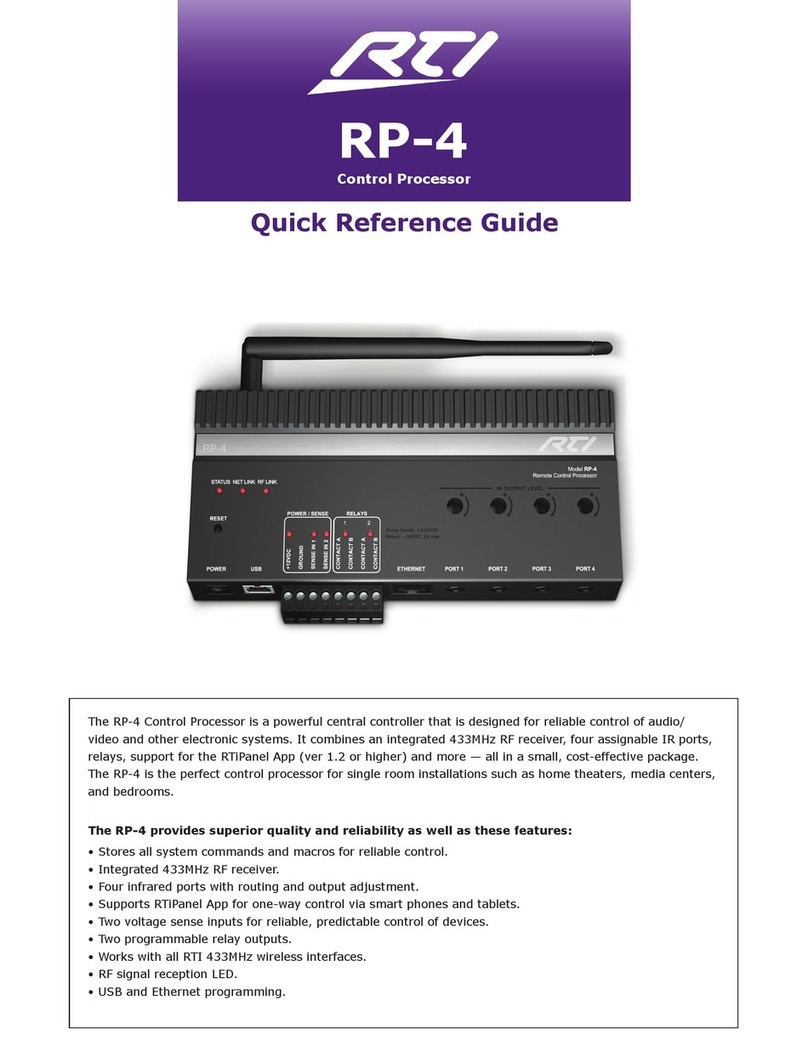 RTI RP-4 User manual