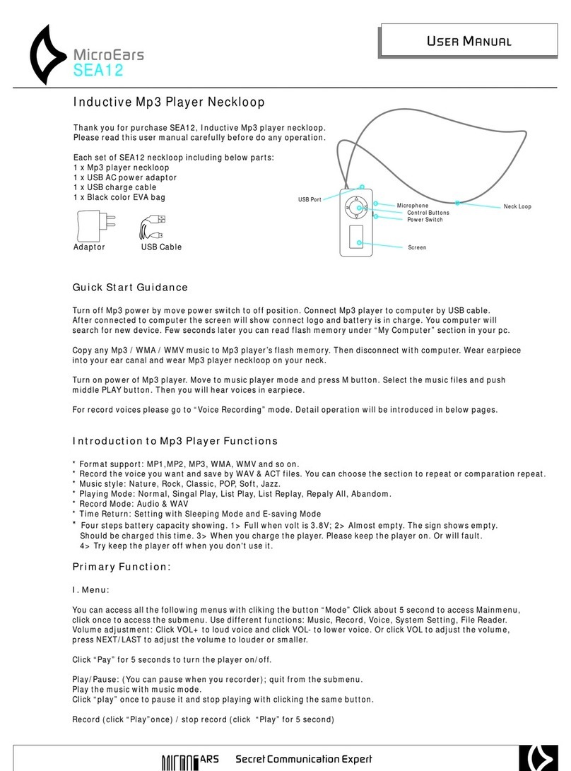 MicroEars SEA12 user manual