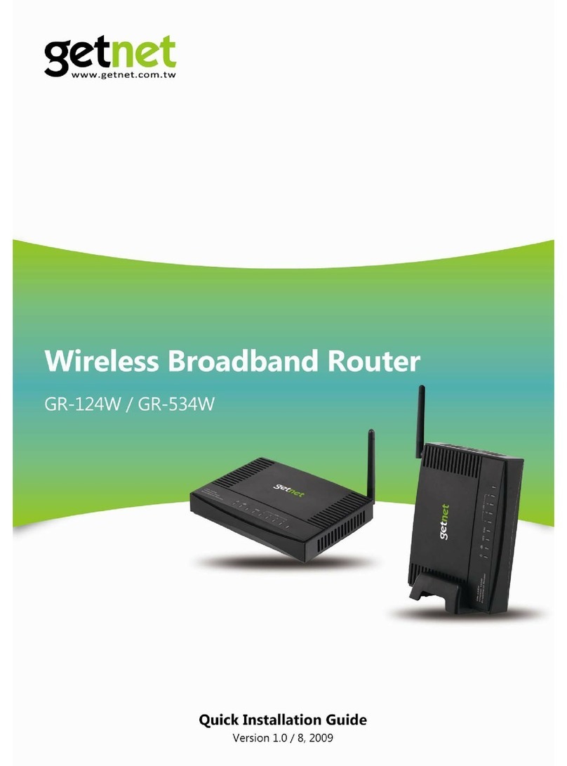 Getnet GR-124W Quick installation guide