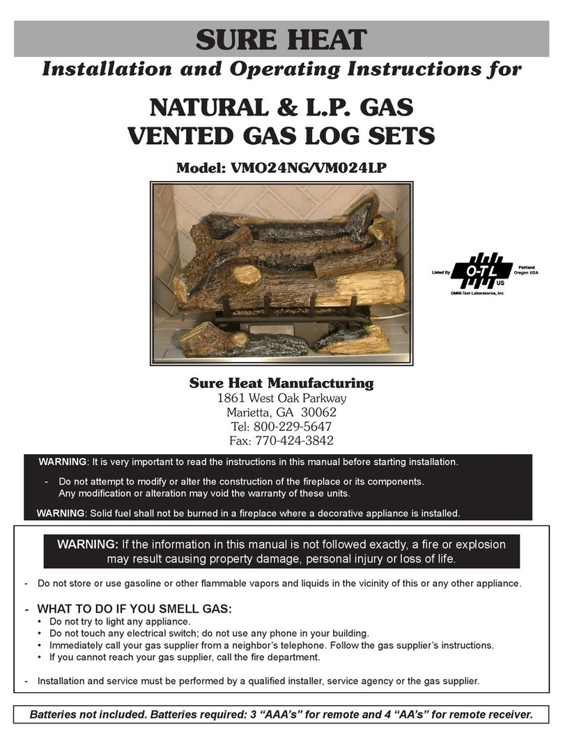 Sure Heat VMO24NG Installation and operating instructions
