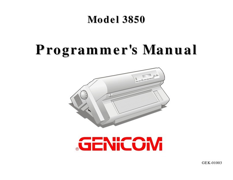 Genicom 3850 Programmer's manual