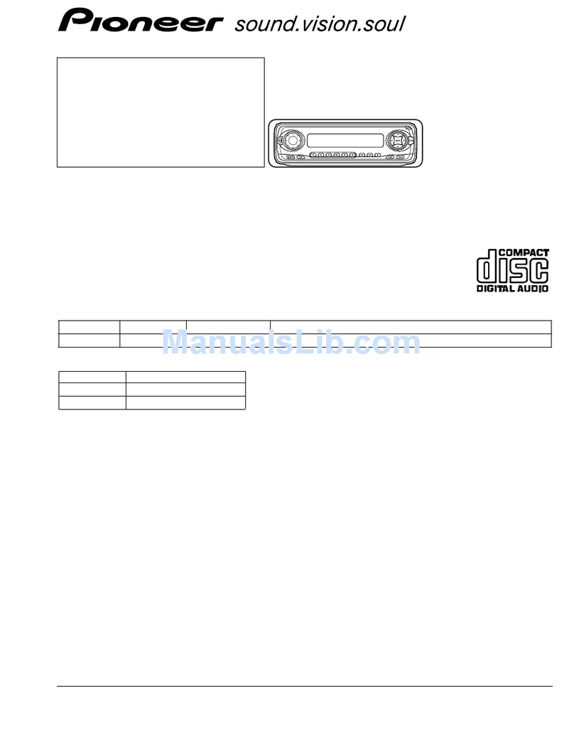 Pioneer DEH-P3370XM UC User manual