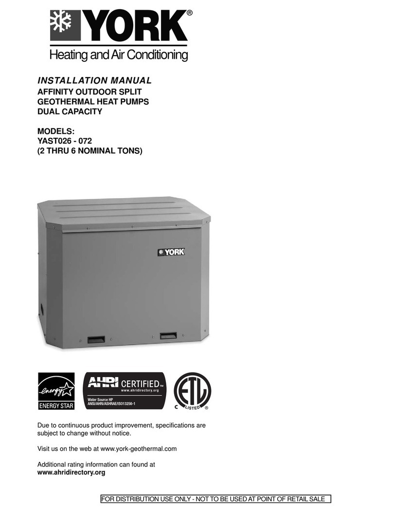 York YAST026 User manual