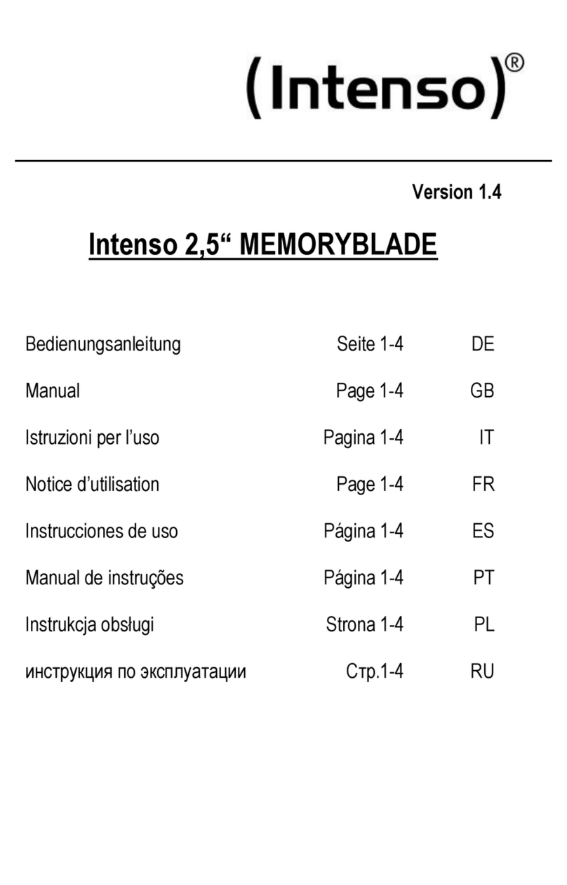 Intenso 2.5 Memoryblade User manual Intenso 2.5 Memoryblade User manual