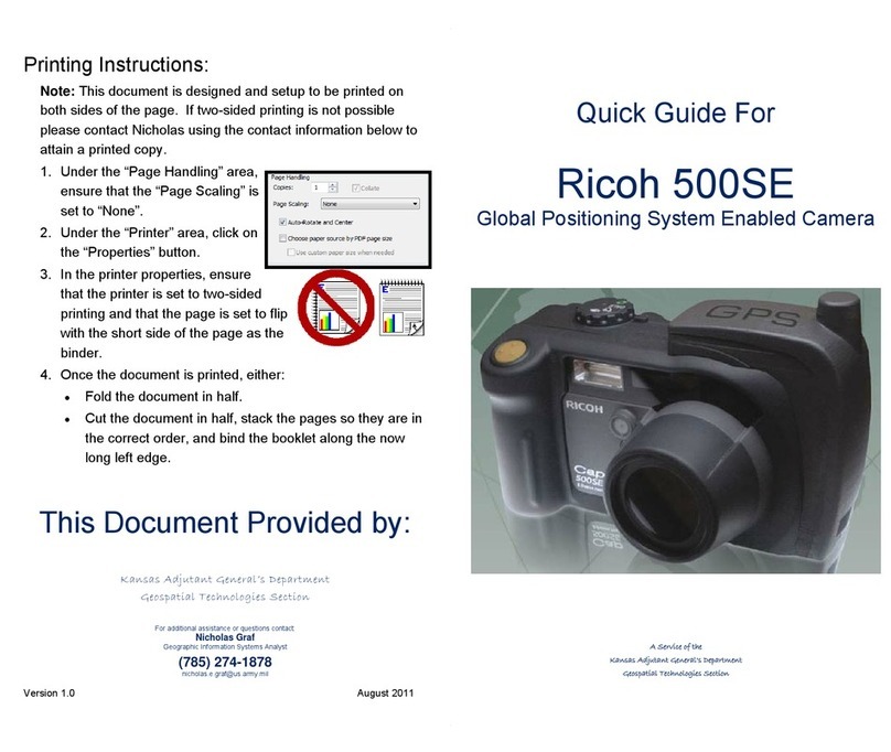 Ricoh Caplio 500SE User manual