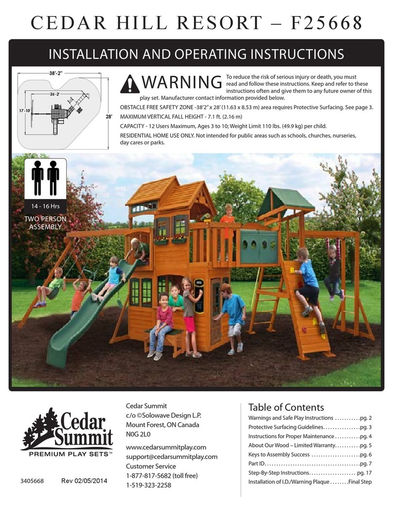 Cedar Summit F25668 Installation and operating instructions Cedar Summit F25668 Installation and operating instructions