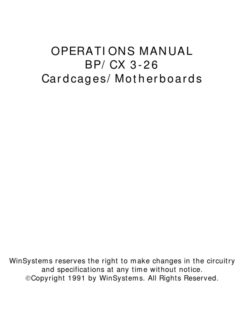 WinSystems CX 3-26 User manual