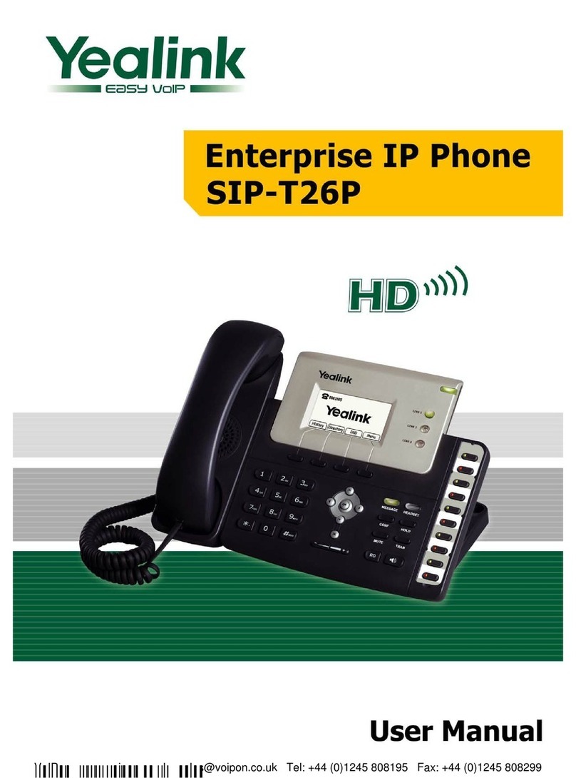 Yealink Yealink SIP-T26P User manual