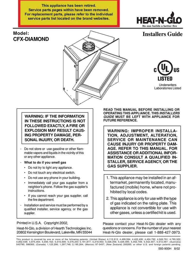 Heat-N-Glo CFX-DIAMOND Installer's guide