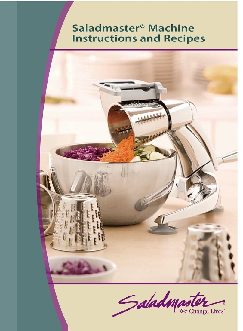 Saladmaster Machine Instructions and recipes
