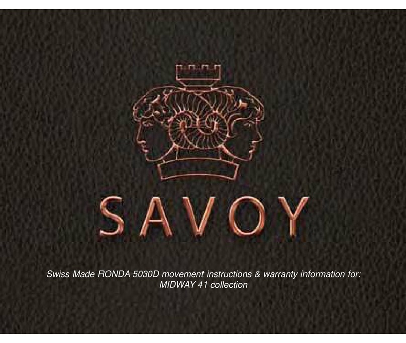 Savoy Swiss Made RONDA 5030D user manual