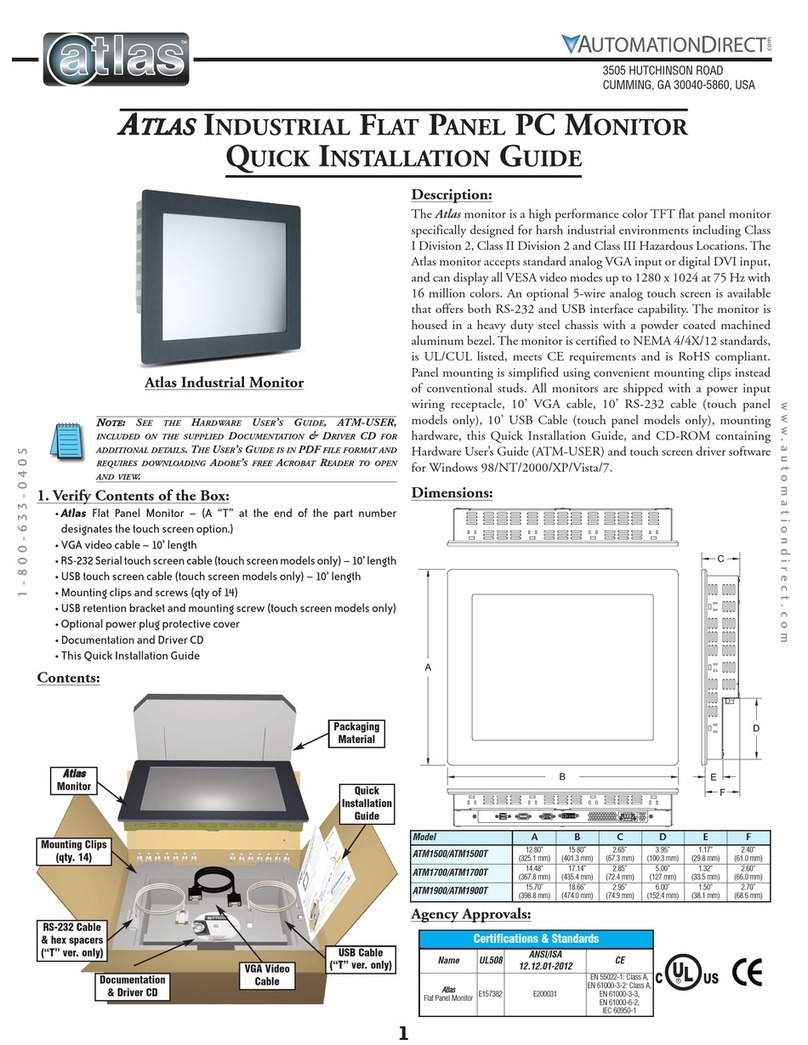 Atlas ATM1500 User manual