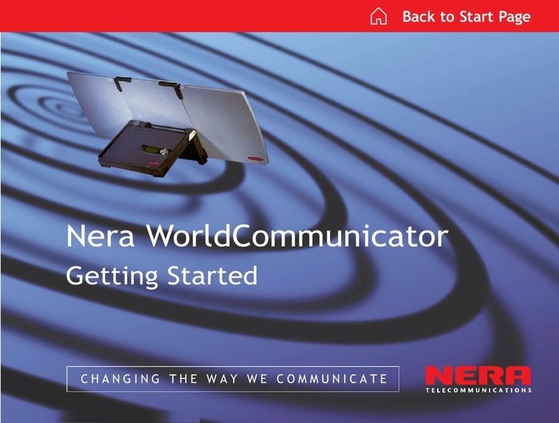 Nera WorldCommunicator User manual Nera WorldCommunicator User manual