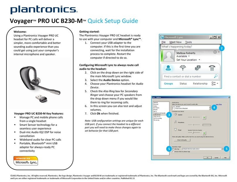 Plantronics B230-M Quick setup guide