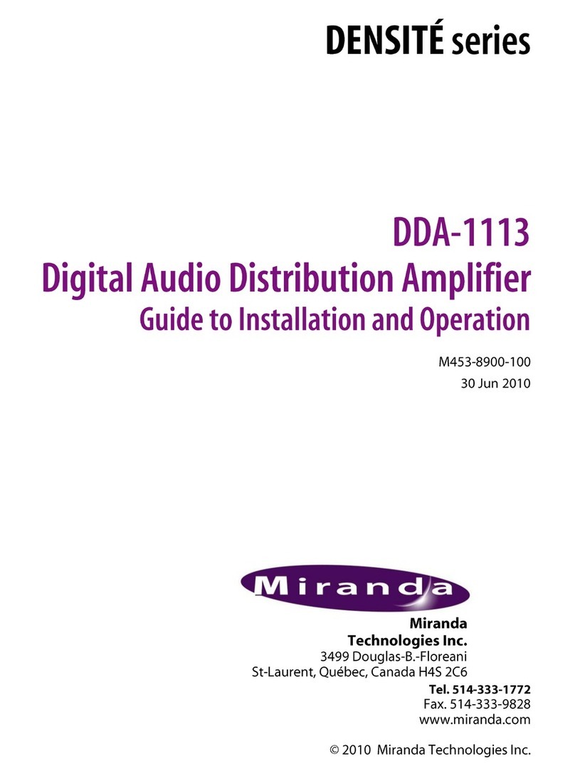 Miranda Densite series DDA-1113 Instruction Manual