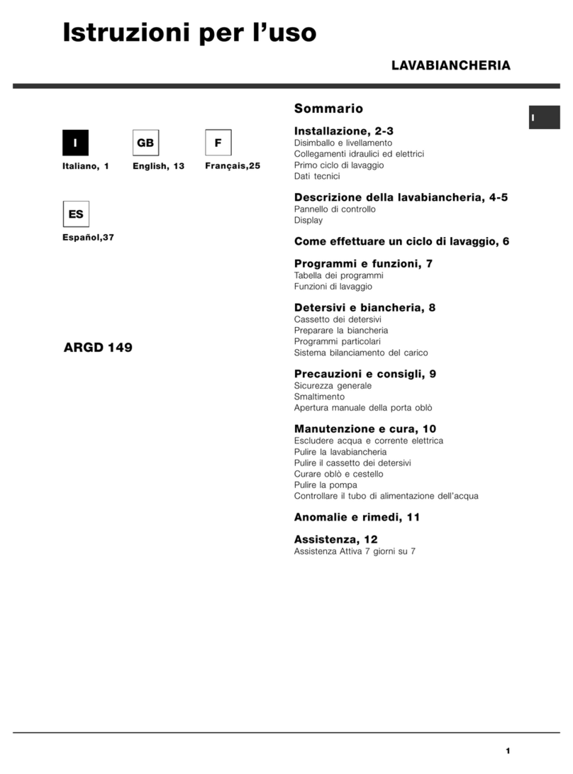 Ariston ARGD 149 Instructions for use