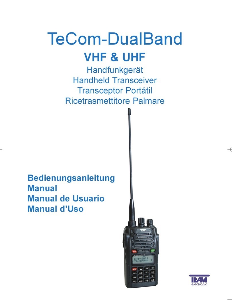 Team Electronic TeCom-DualBand VHF & UHF User manual
