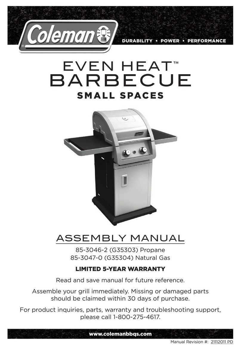 Coleman Even Heat Barbecue Assembly manual