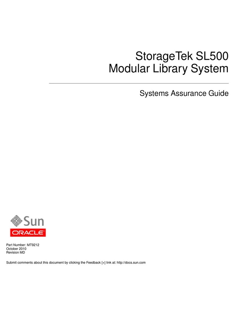 Sun Oracle StorageTek SL500 System assurance guide Sun Oracle StorageTek SL500 System assurance guide