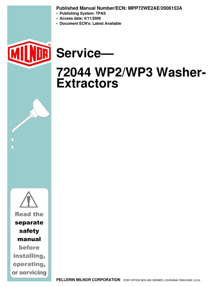 Milnor 72044 WP3 User manual Milnor 72044 WP3 User manual