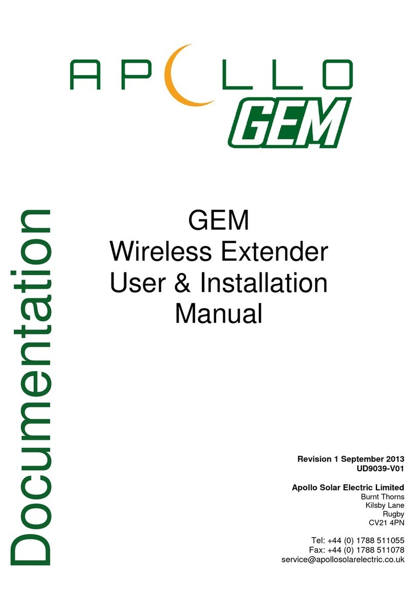 Apollo GEM Wireless Extender User & installation manual