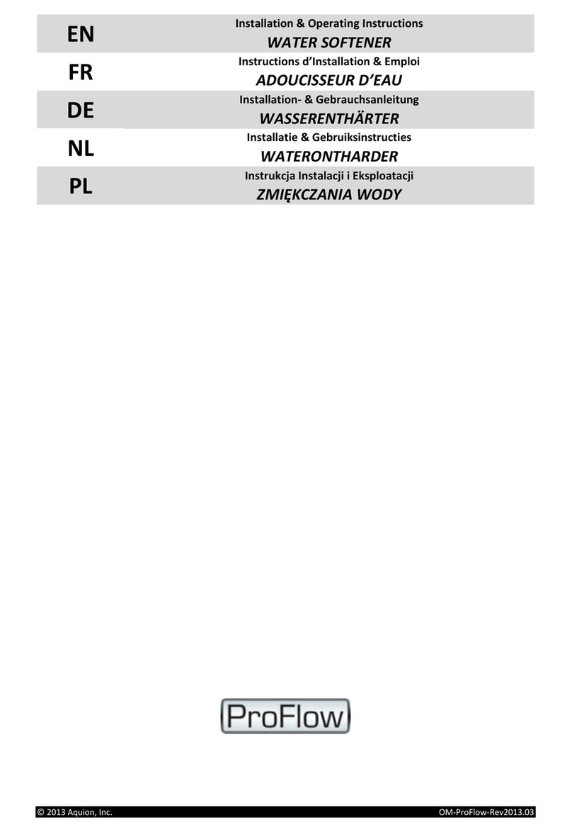 ProFlow Water softener User manual