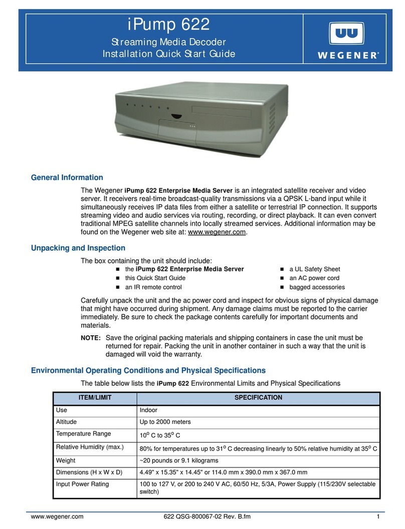 Wegener iPump 622 Datasheet