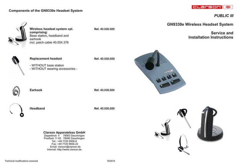 Clarson PUBLIC III GN9330e User manual