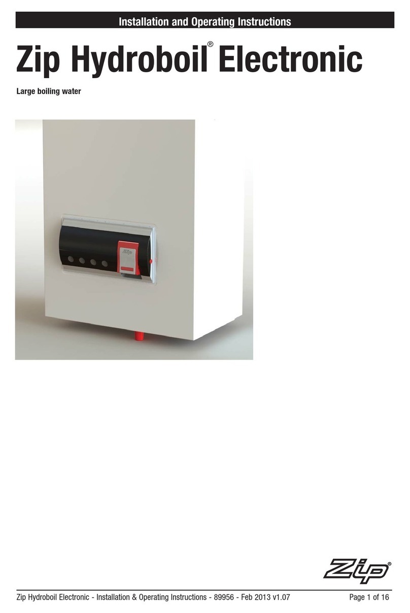 Zip Hydroboil HBE6 15L White Installation and operating instructions Zip Hydroboil HBE6 15L White Installation and operating instructions