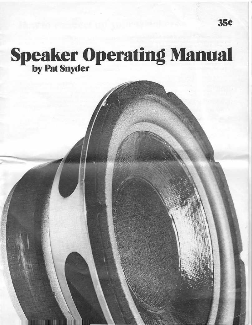 Speakerlab S3 operating manual