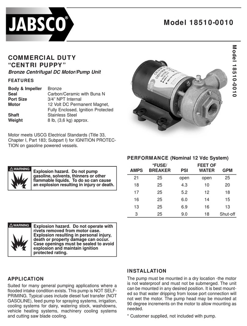 JABSCO 18510-0010 user manual