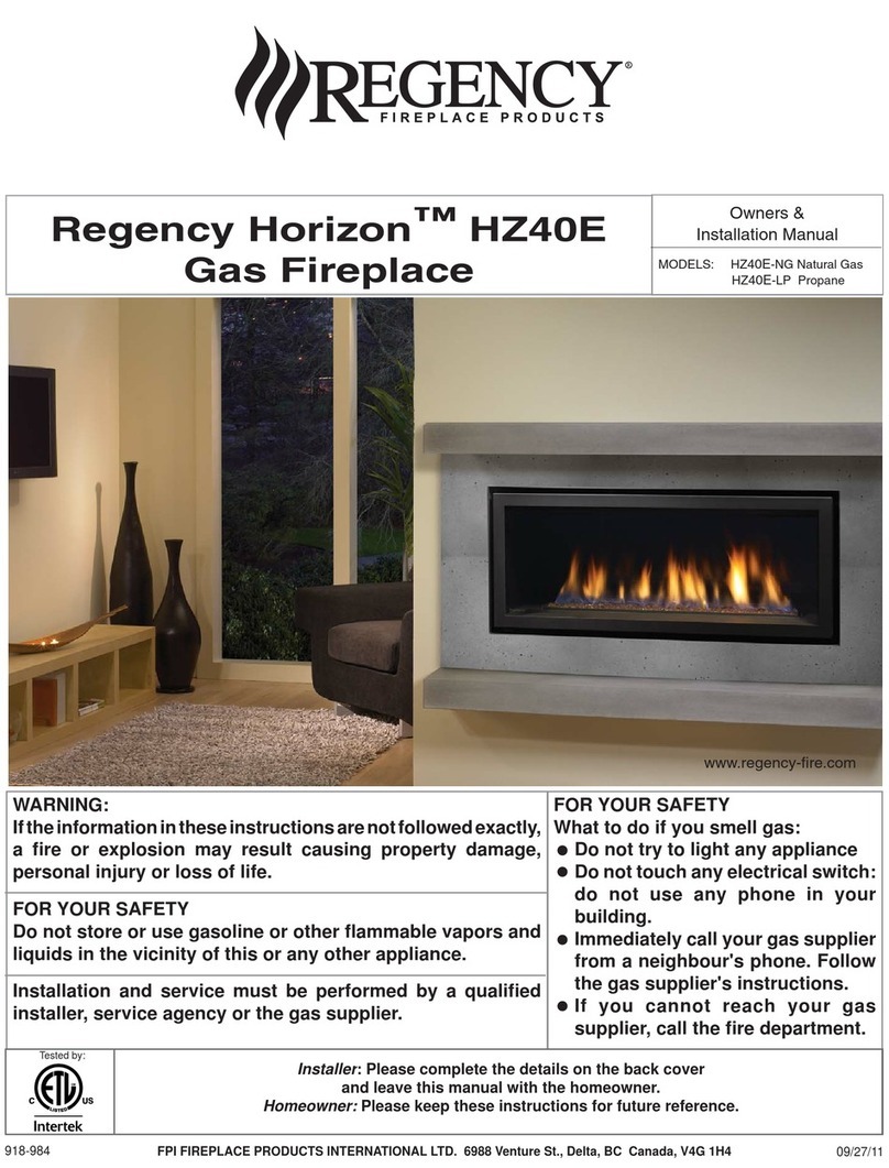Regency Horizon HZ40E-NG Owners & installation manual