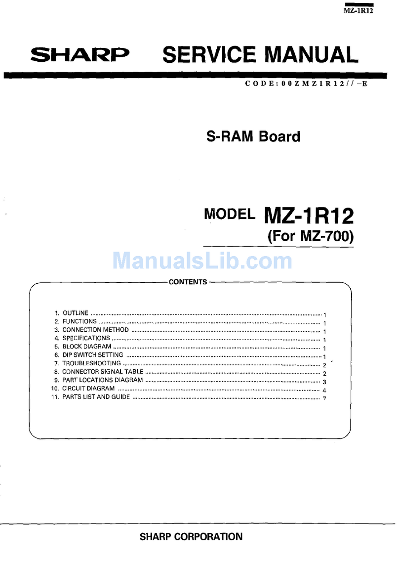 Sharp MZ-1R12 User manual