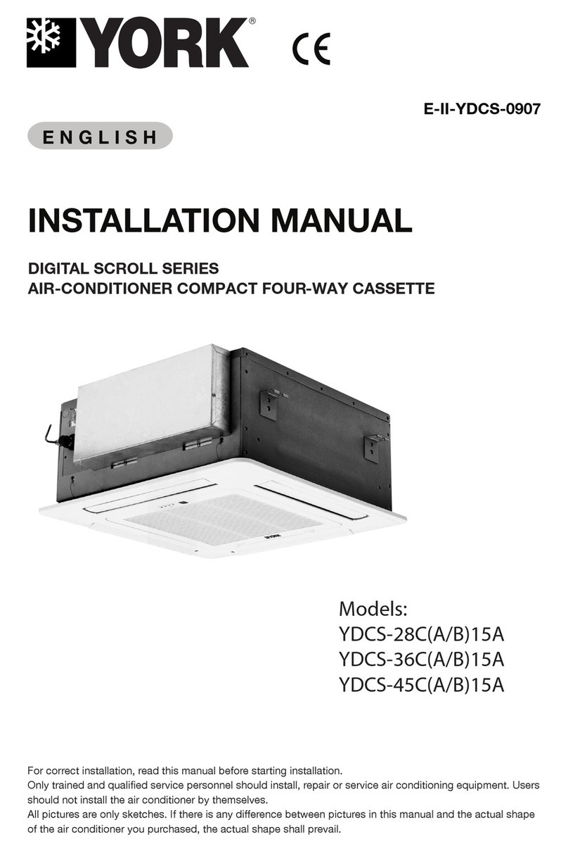 York YDCS-28CA15A User manual York YDCS-28CA15A User manual