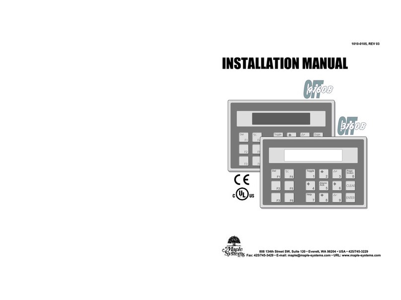 Maple Systems OIT 3160B installation manual