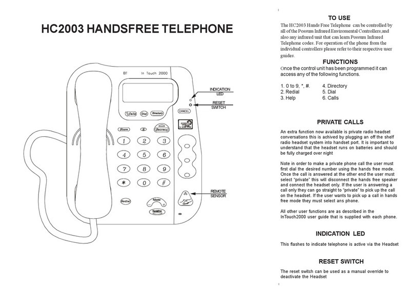 Possum Controls Limited HC2003 user manual