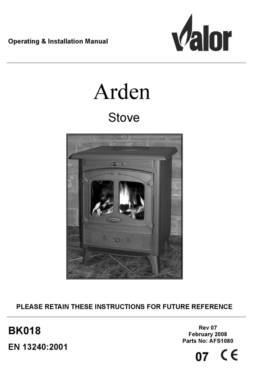 Valor The Arden Operating & installation manual
