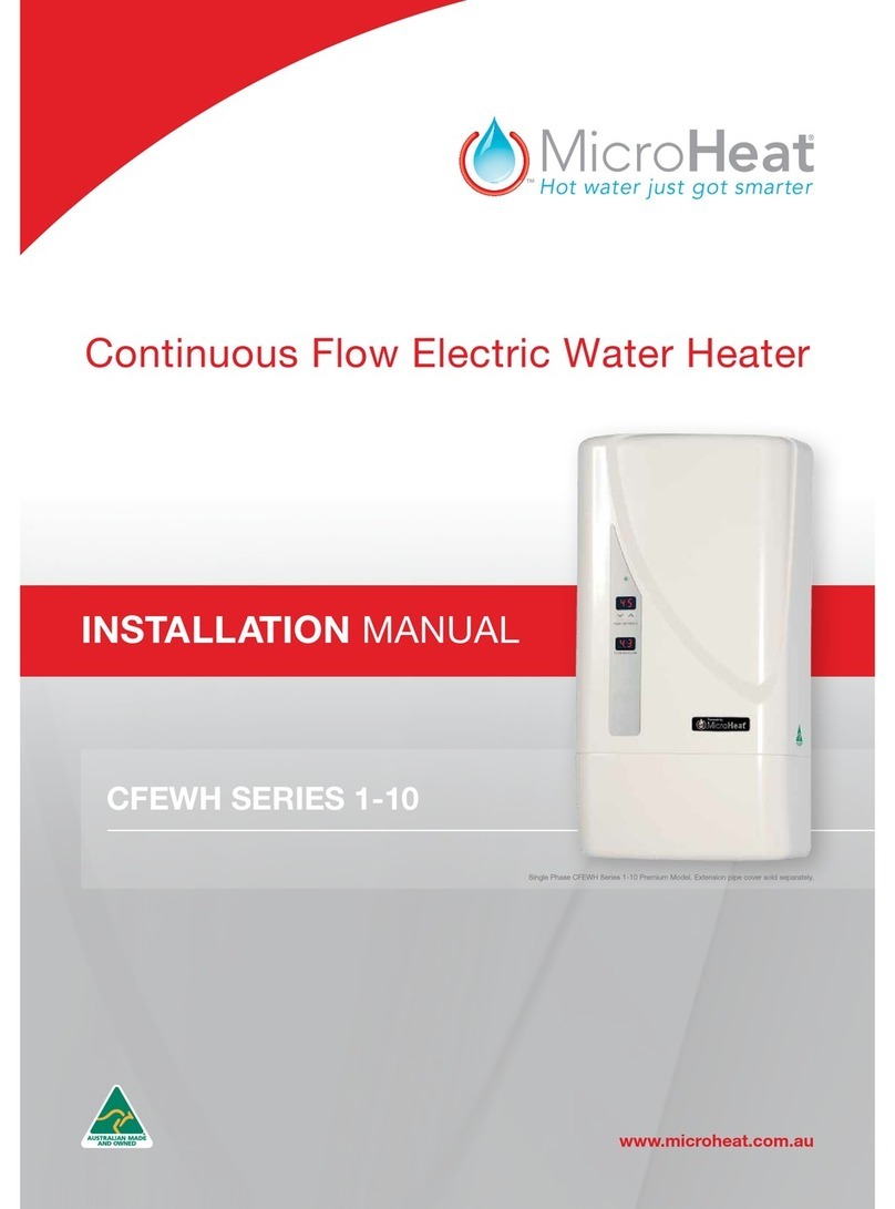 MicroHeat CFEWH SERIES installation manual MicroHeat CFEWH SERIES installation manual