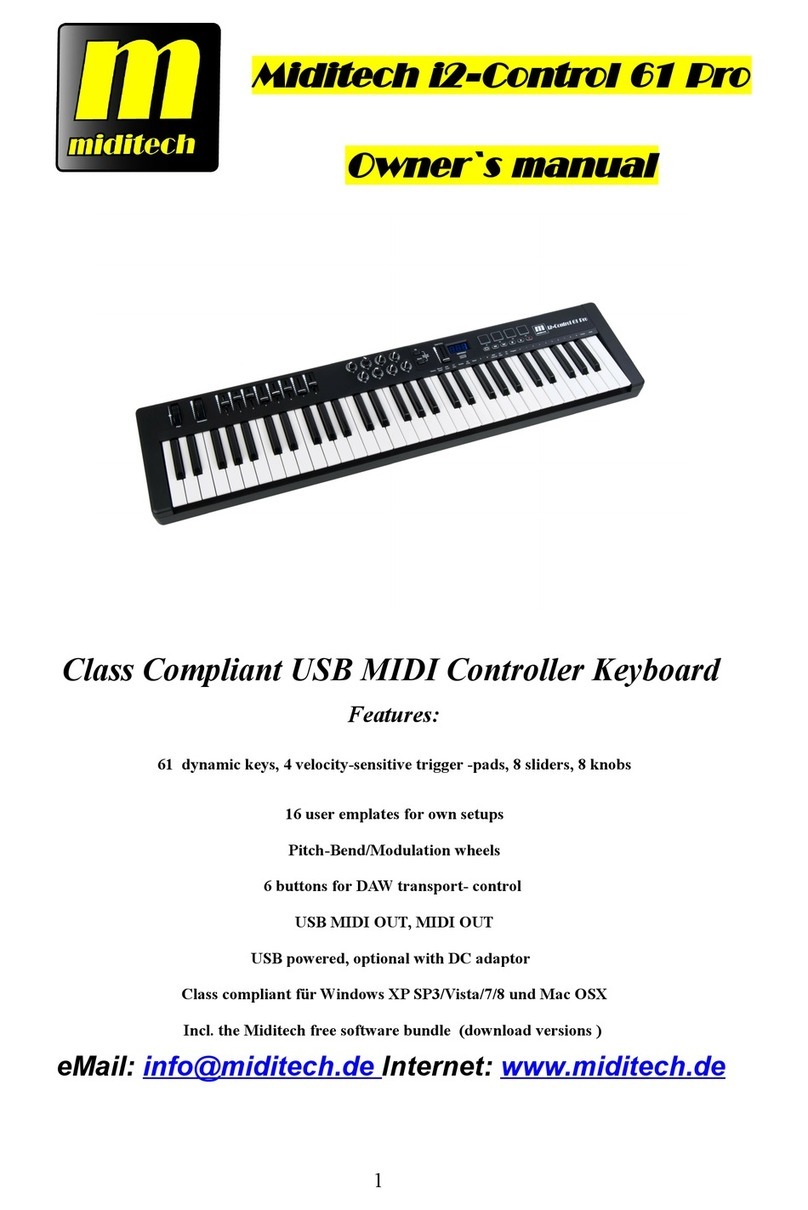 Miditech i2-Control 61 Pro User manual Miditech i2-Control 61 Pro User manual