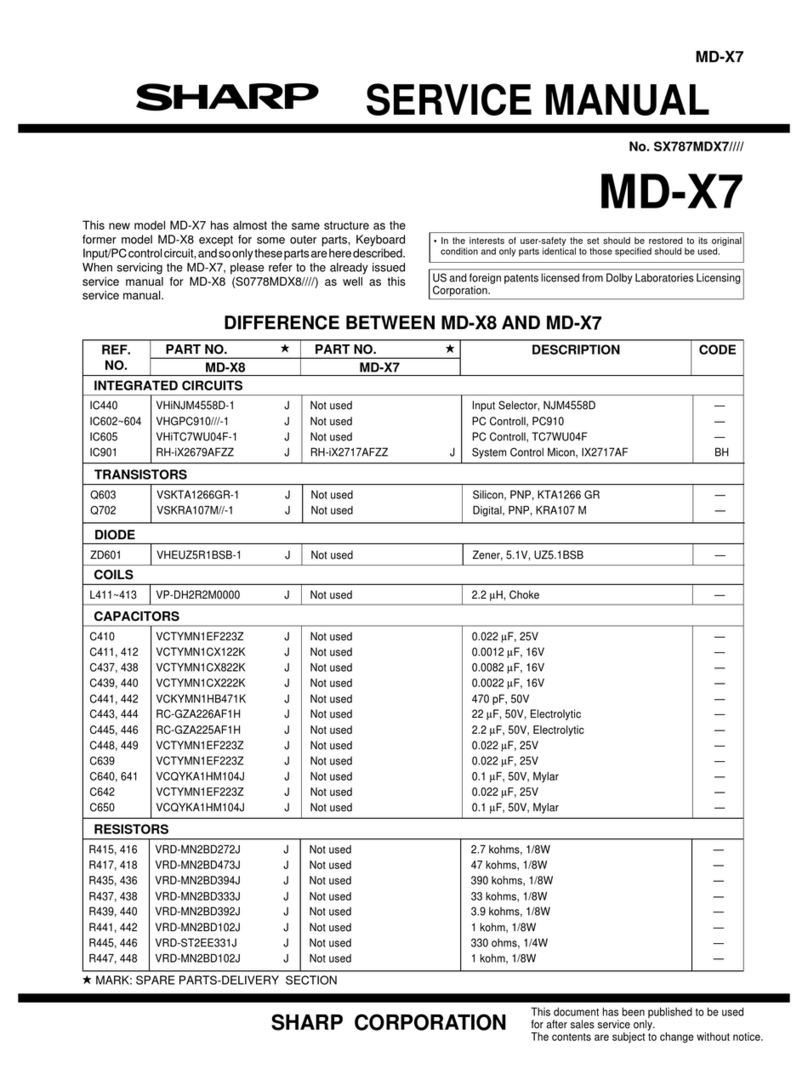 Sharp MD-X7 User manual