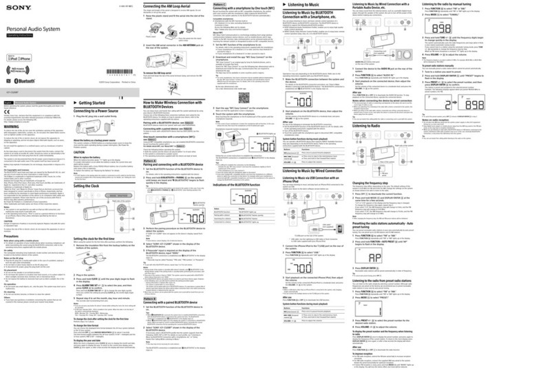 Sony ICF-CS20BT User manual