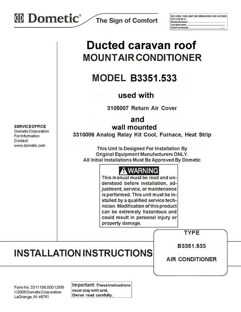 Dometic B3351.533 User manual