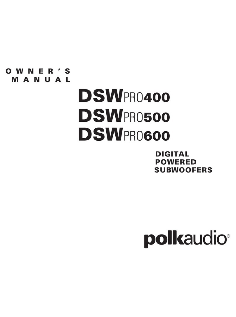 Polk Audio DSWPRO400 owner's manual