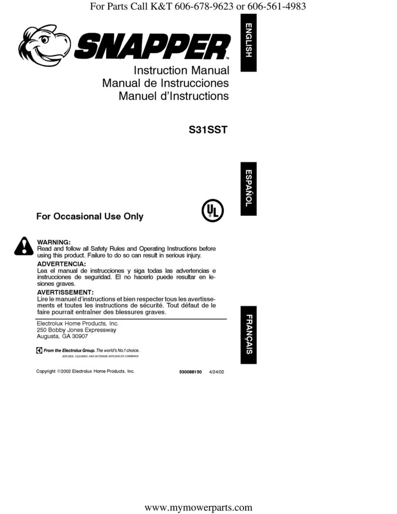 Snapper S31SST instruction manual