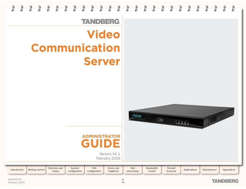 TANDBERG Video Communication Server Administrator's guide