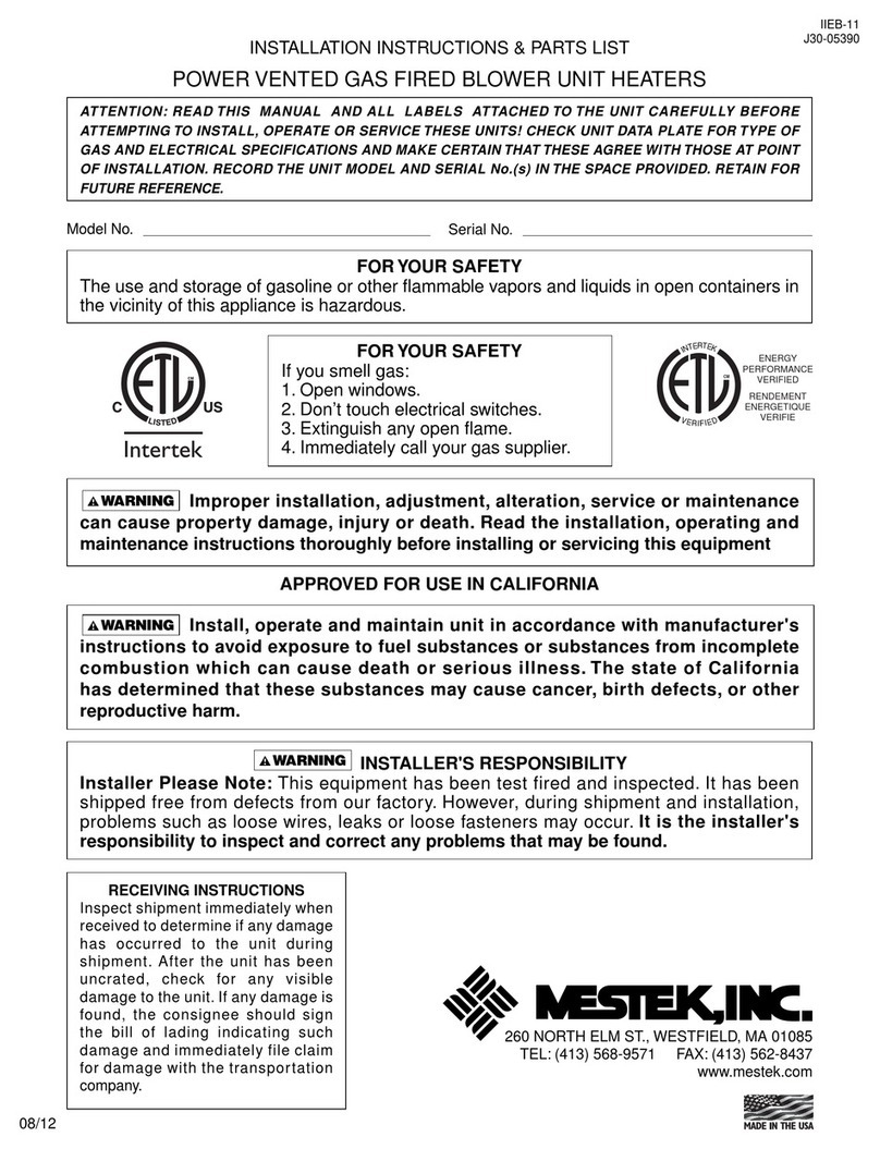 Mestek IIEB-11 User manual