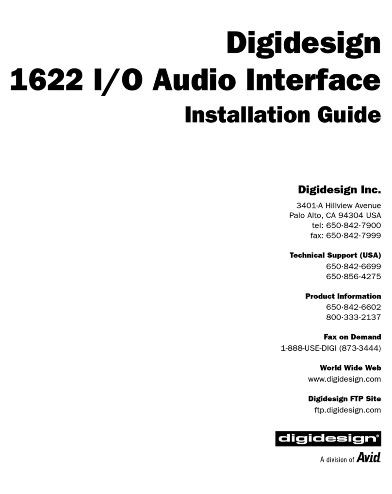 DigiDesign 1622 1 User manual