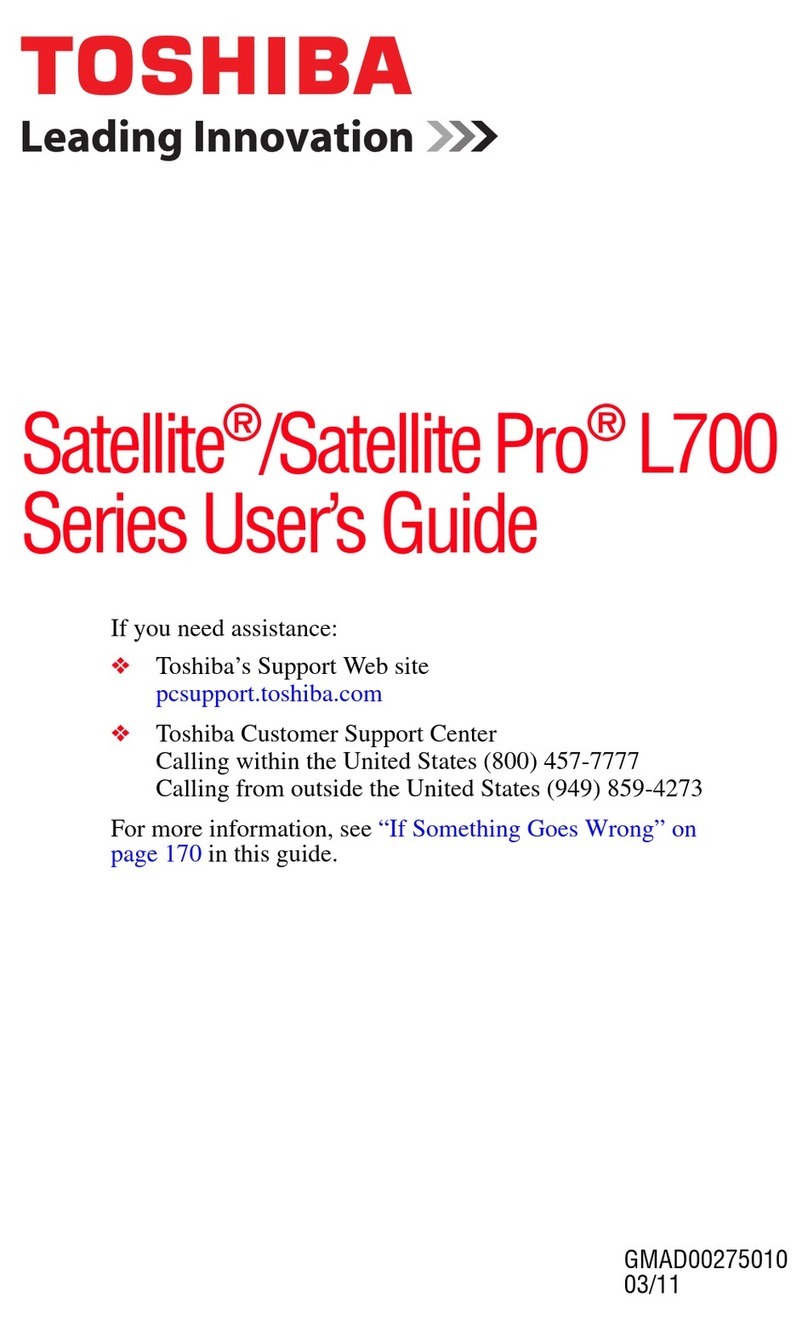 Toshiba Satellite L700 Series User manual